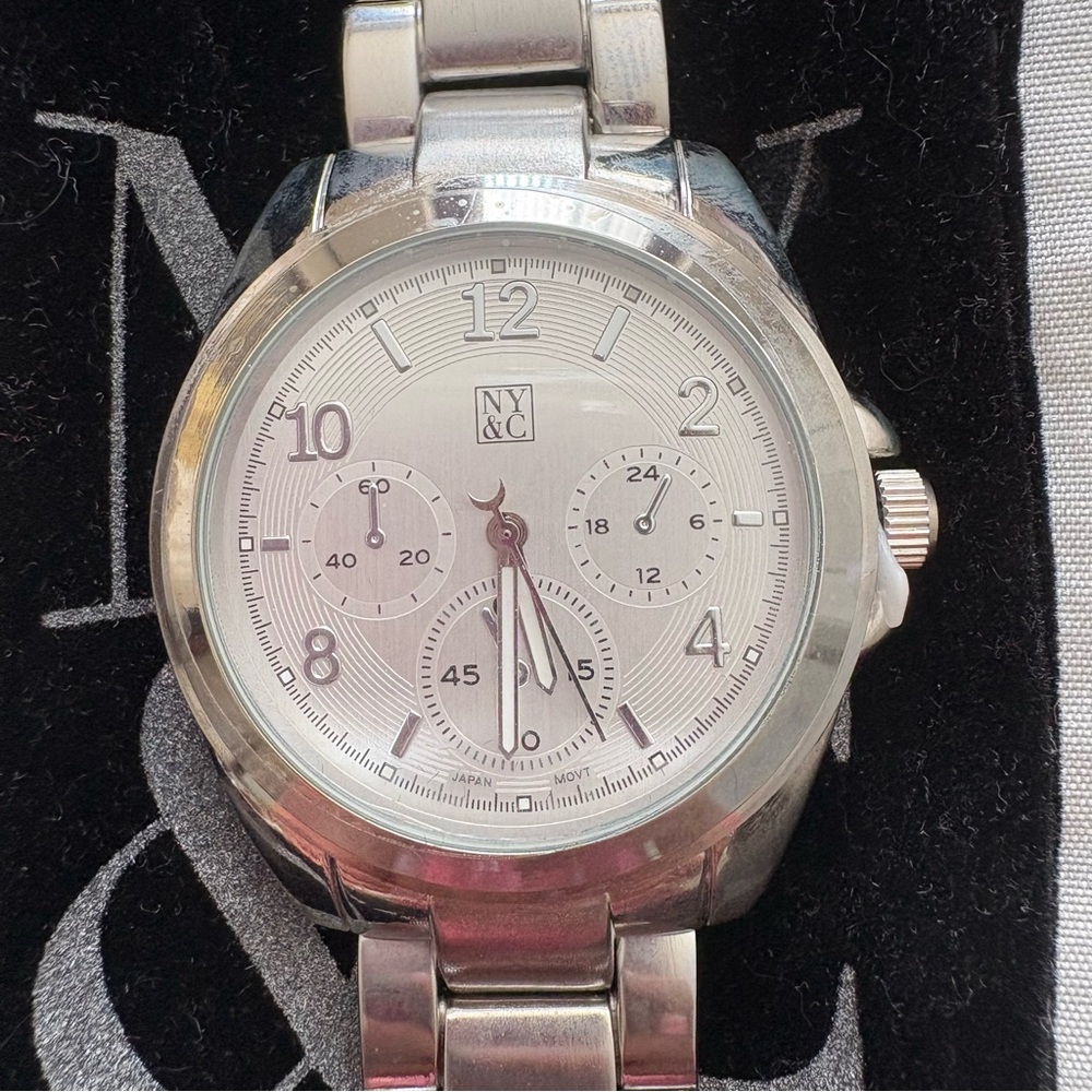 NY&Co Silver Boyfriend Watch
